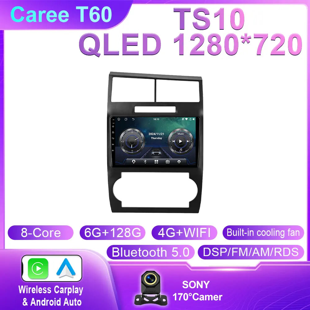 Car Radio Carplay For Dodge Charger LX 2005-2010 For Dodge Magnum 2 2003-2007 Navigation GPS Android Auto Stereo 4G Wifi No 2din