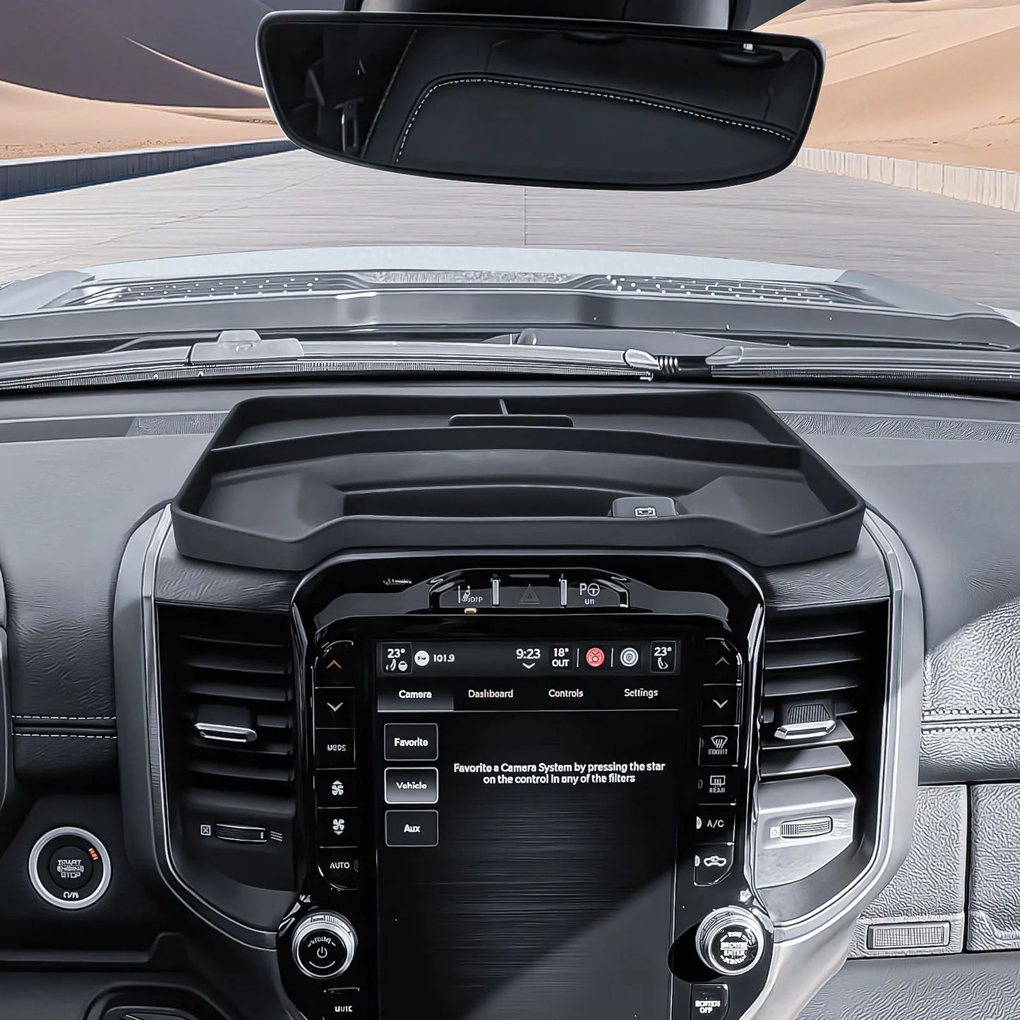 Dashboard Storage Organizer Tray for 2019-2025 Dodge RAM 1500 (12" Screen)