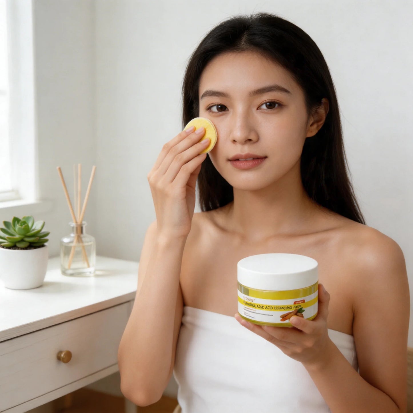 Turmeric & Kojic Acid Cleansing Pads, Exfoliating Face Pads for Dark Spots and Hyperpigmentation, Antioxidant Brightening Facial