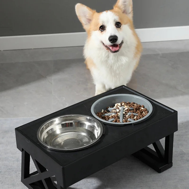Gray Slow Feeder Dog Bowl - Raised Ridge Pattern Feeding Dish - photo 3