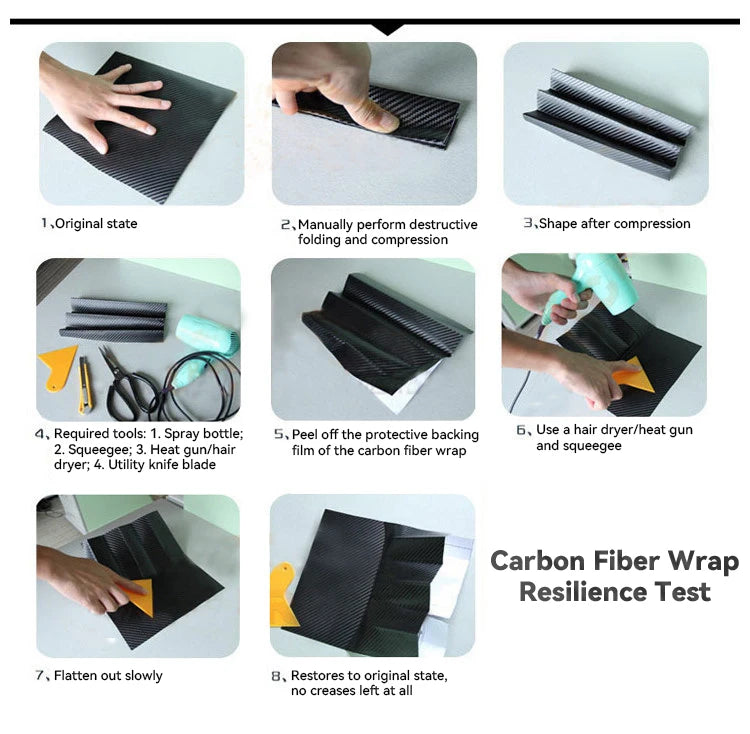 150cm Wide 3D Carbon Fiber Vinyl Film 3M Car Stickers Waterproof DIY Auto Vehicle Motorcycle Car Styling Wrap Roll Accessories