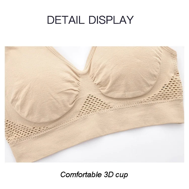 Breathable Women's Tops Hollow Out Bras Gym Running Fitness Yoga Bra Sportswear Padded Push Up Sports Tops Underwear Women Bra