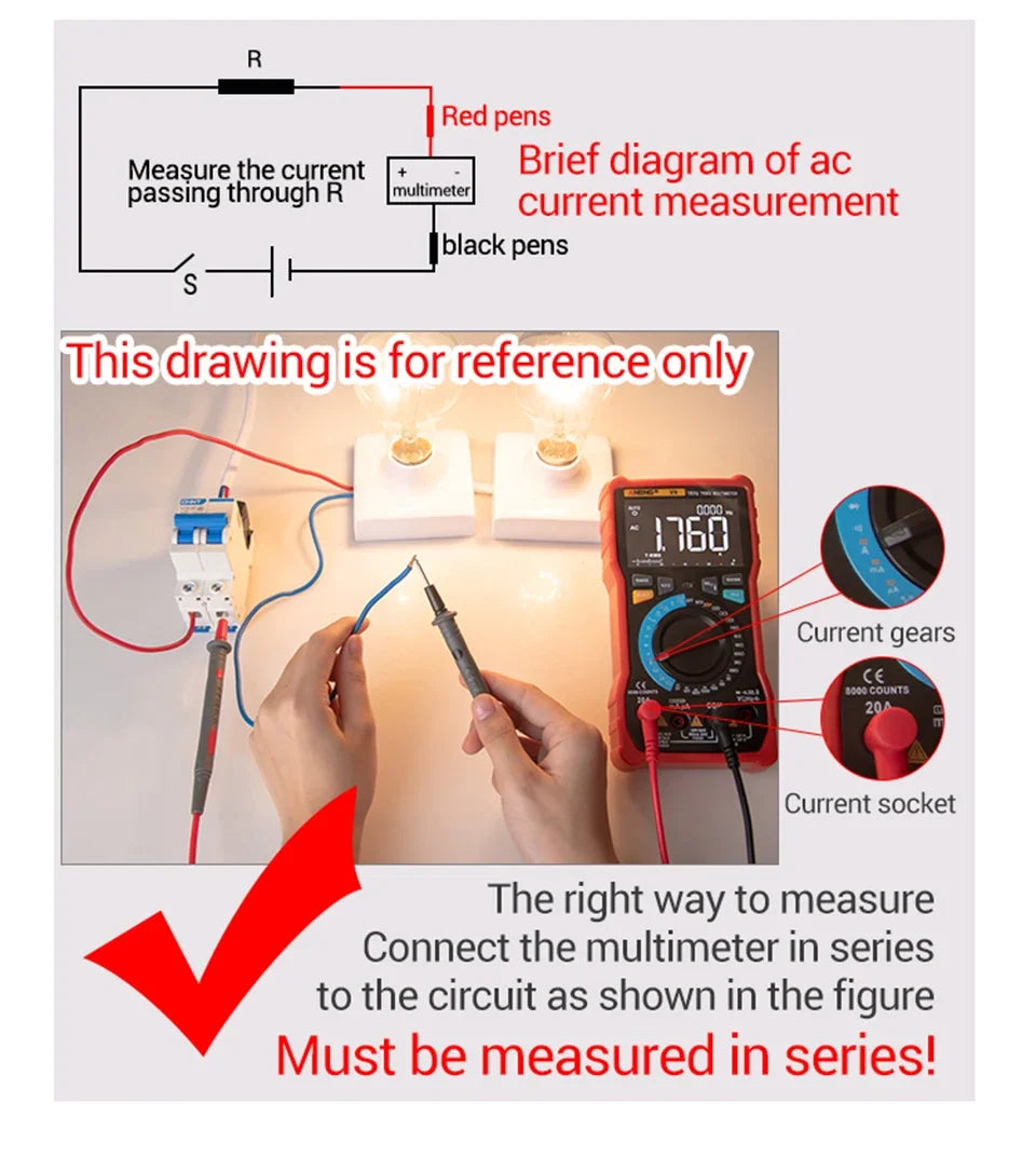 ANENG 683 Smart Multimeter Tester High-end Touch Rechargeable 6000 Counts Multimetro Test Multitester AC/DC Voltage Current Tool