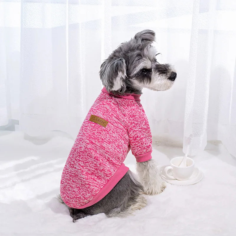 Round Neck Knit Dog Sweater - Warm Pullover for Small and Medium Pets - photo 8