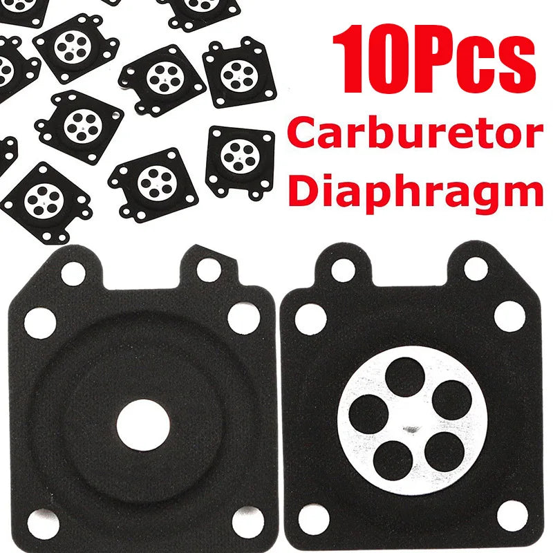 10PCS Gasket & Diaphragm For Walbro 95-526 95-526-9 95-526-9-8 Chainsaw Repair Kit Chainsaw Carburetor Metering Diaphragm