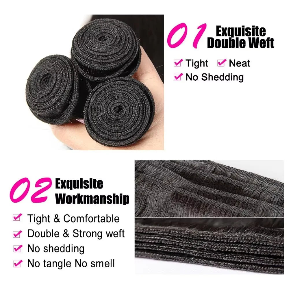 Peruvian Raw Human Hair Bundles 30 Inch Straight 3 4 Bundles Virgin Remy Hair Weft Extensions Women Sew In quickly Weave Bundles