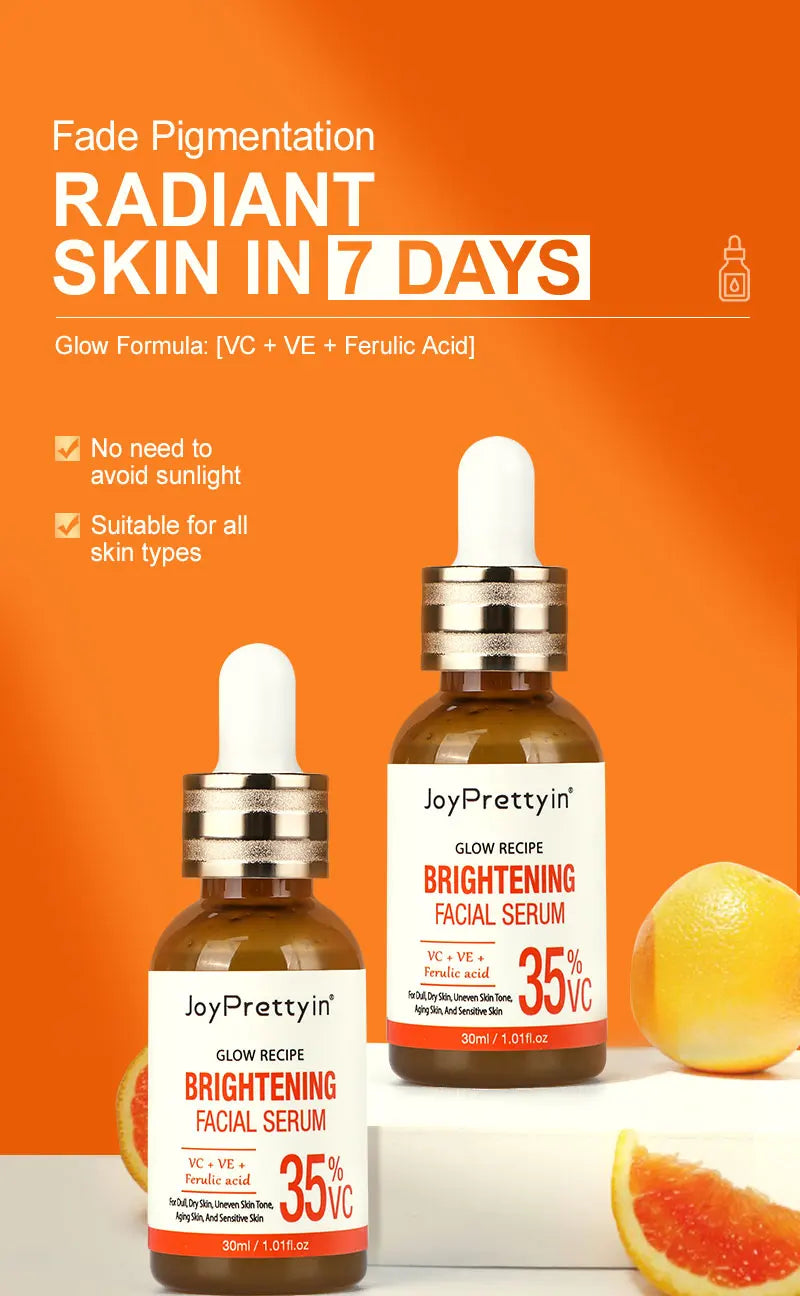 Vitamin C Brightening Facial Serum – Hyaluronic Acid, Anti-Aging & Dark Spot Care | Korean Skin Care