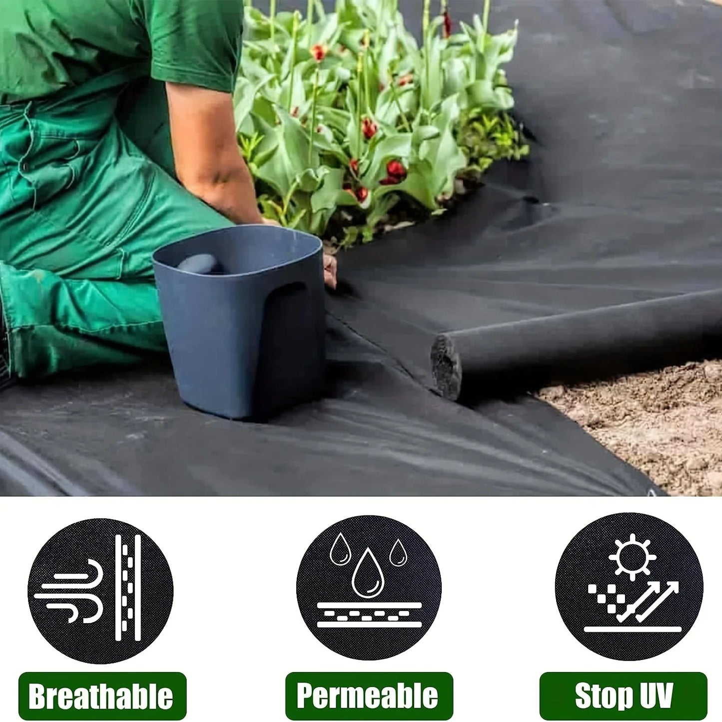 1 Pack, Heavy Duty Non-Woven Weed Barrier Fabric for Effective Weed Control in Your Garden