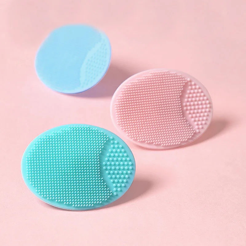 1Pcs Portable Facial Cleansing Brush Deep Cleansing Skin Exfoliating Pore Removing Soft Silicone Brush Face Cleansing Brush