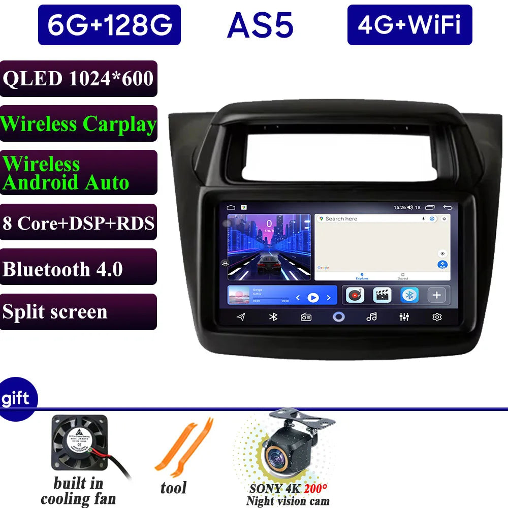 Car Radio Carplay For Mitsubishi Pajero Sport Triton 2014 Navigation GPS Android Auto Stereo Multimedia Player 5G Wifi Bluetooth