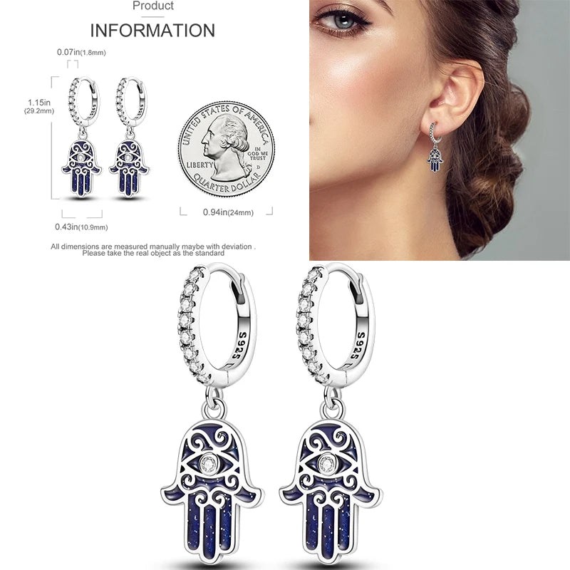 Sparkling Gold Woman Hoop Earrings 925 Sterling Silver Butterfly Colored Zirconium Earrings for Women Jewelry Anniversary Gift