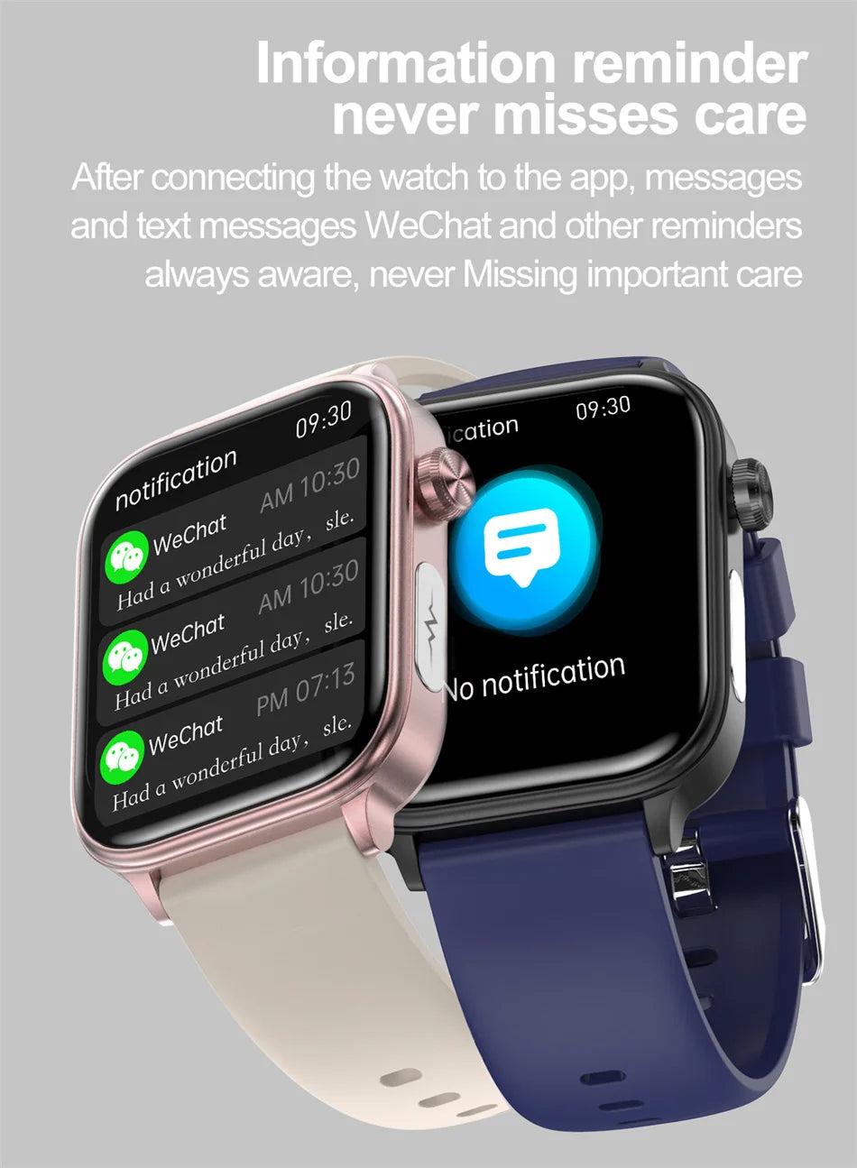2026 New Al Science Diagnosis Blood Lipids Uric Acid Blood Oxygen Smart Watch Men ECG+PPG Voice Bluetooth Call Health Smartwatch