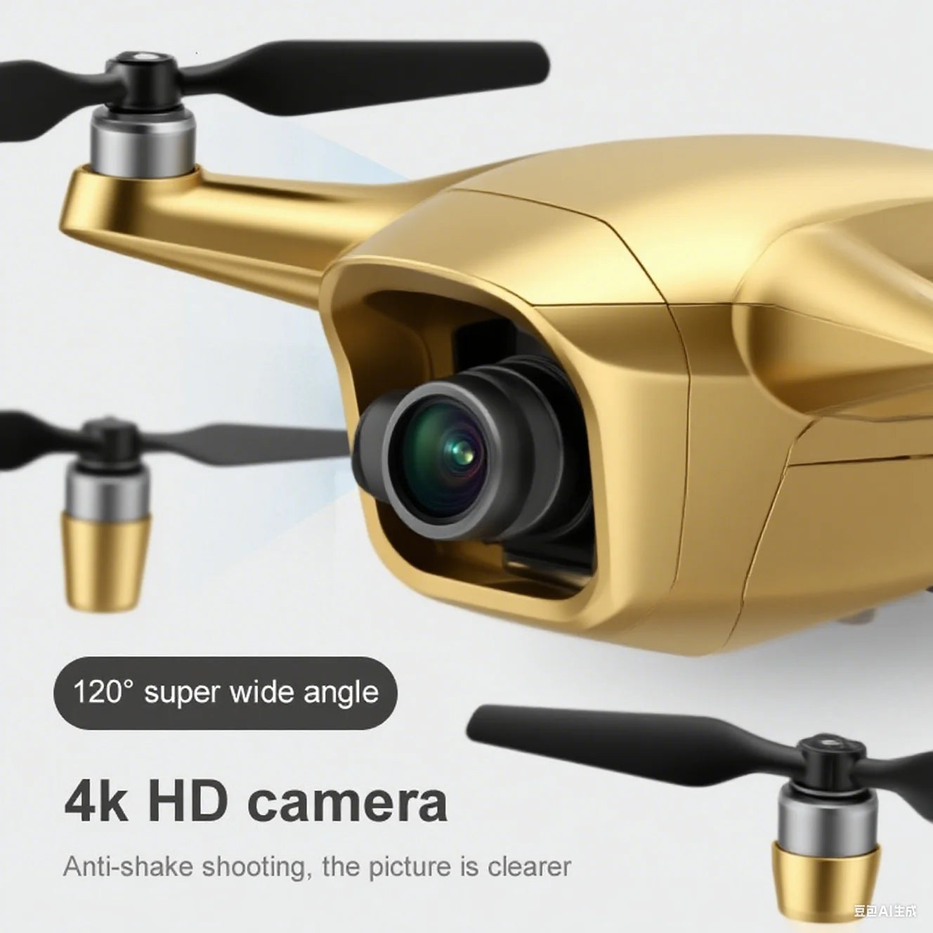 Gold K1 New Mini Drone Remote Control Helicopter - Movie Quality Photography Kids Toy Gift Aircraft
