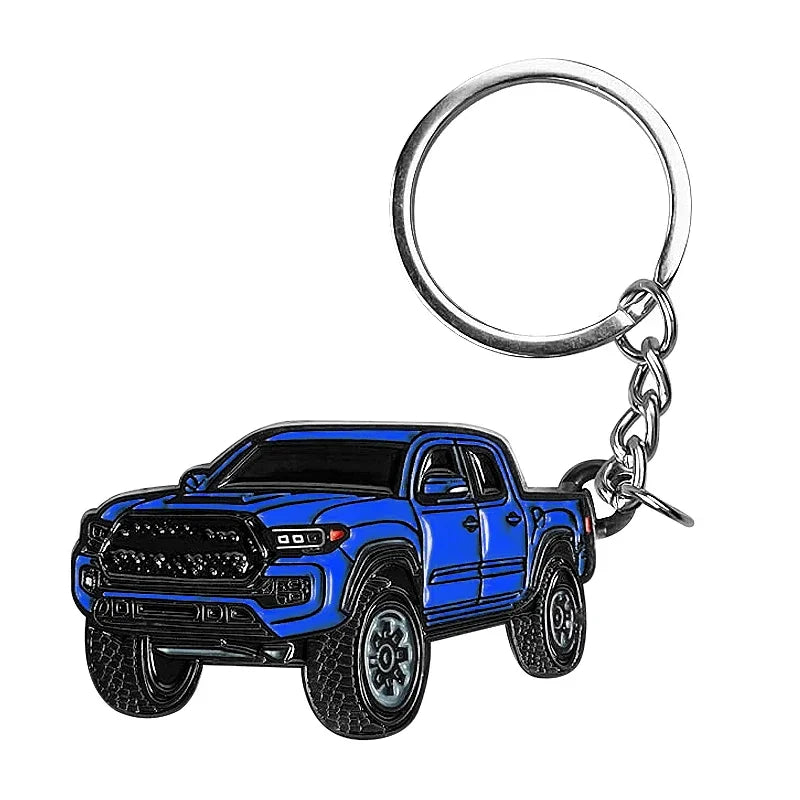Zinc Alloy Uncoated Car Model Pendant Keychain for Tacoma Style Metal Keychain for Toyota Tacoma Durable Decor Accessories