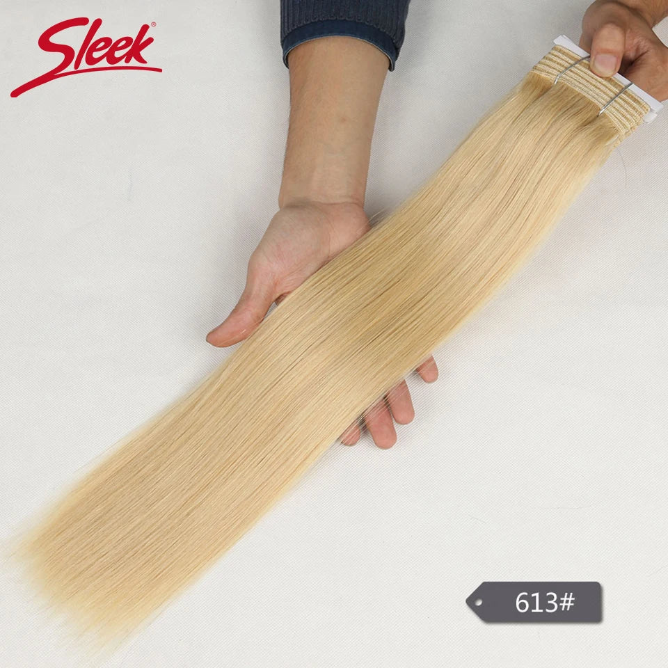 Sleek Brazilian Straight Hair Double Drawn Natural  Human Hair Weave Bundles Remy  Honey Blonde 613 6# 8# Human Hair Bundle