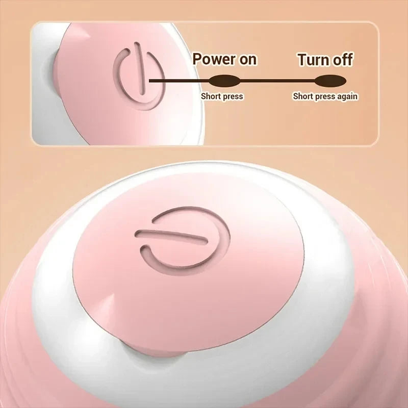 Smart Electric Rolling Cat Toy Ball – USB Rechargeable Automatic Interactive Teaser | Moving Bouncing Ball for Cats