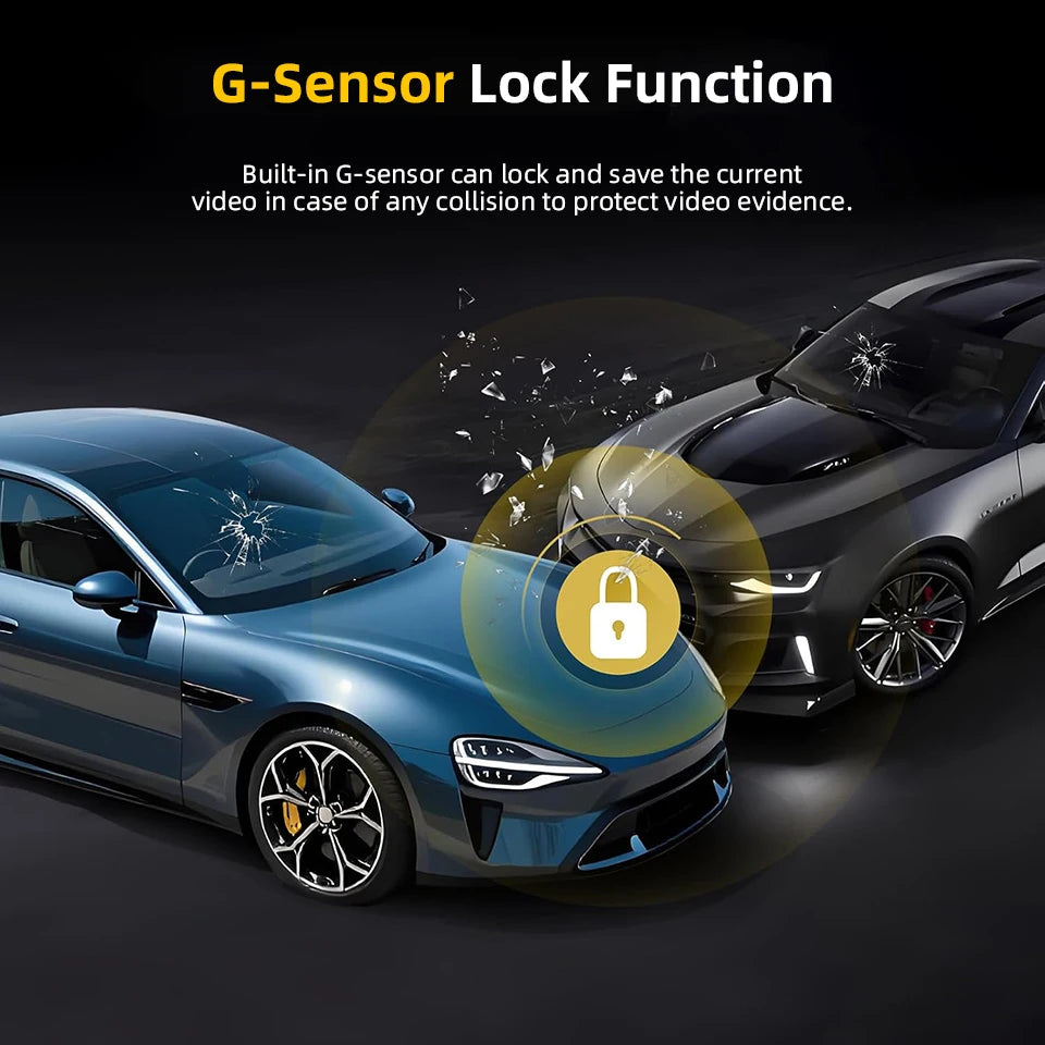 Acceo 4K Dashcam WIFI GPS CAR Video Recorder Dual Lens Support 2.5K Rear Camera Night Vision 24H Parking Monitoring Black Box