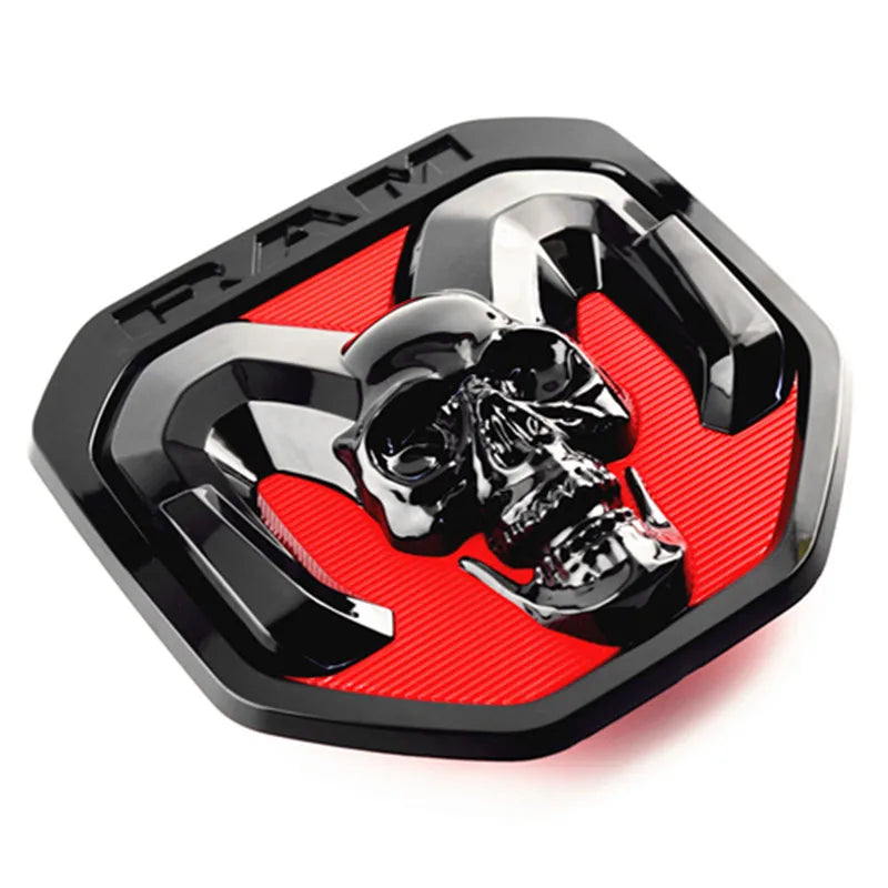 Modified ABS Skull Car Rear Logo Emblem for Dodge 2019 RAM 1500 2500 3500 Sport Laramie Rebel Big Horn 4x4 Tail Trunk Sticker