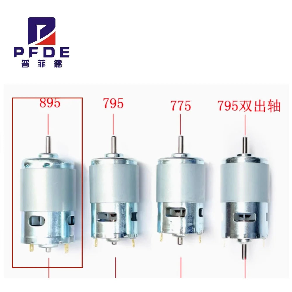 895 High Torque High RPM DC Motors 12V 24V 3000/6000/10000/12000/20000RPM Use For Scooter Cutting Machine Electric Grinder Motor