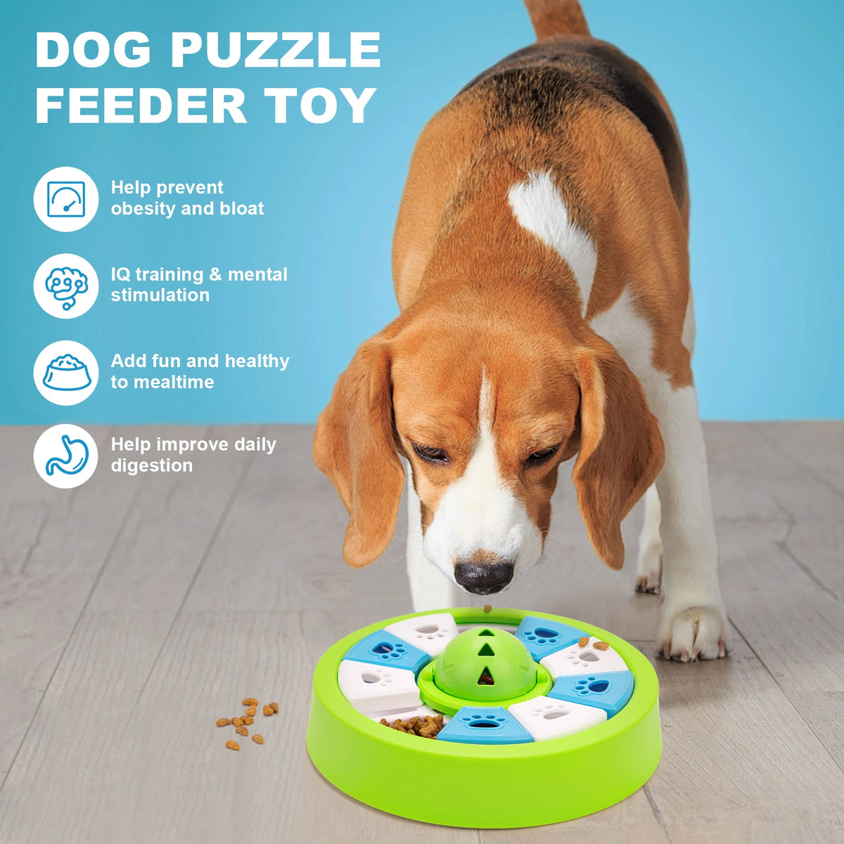 Puzzle Slow Feeder Bowl - Treat Dispenser Game for Dogs & Cats - photo 3