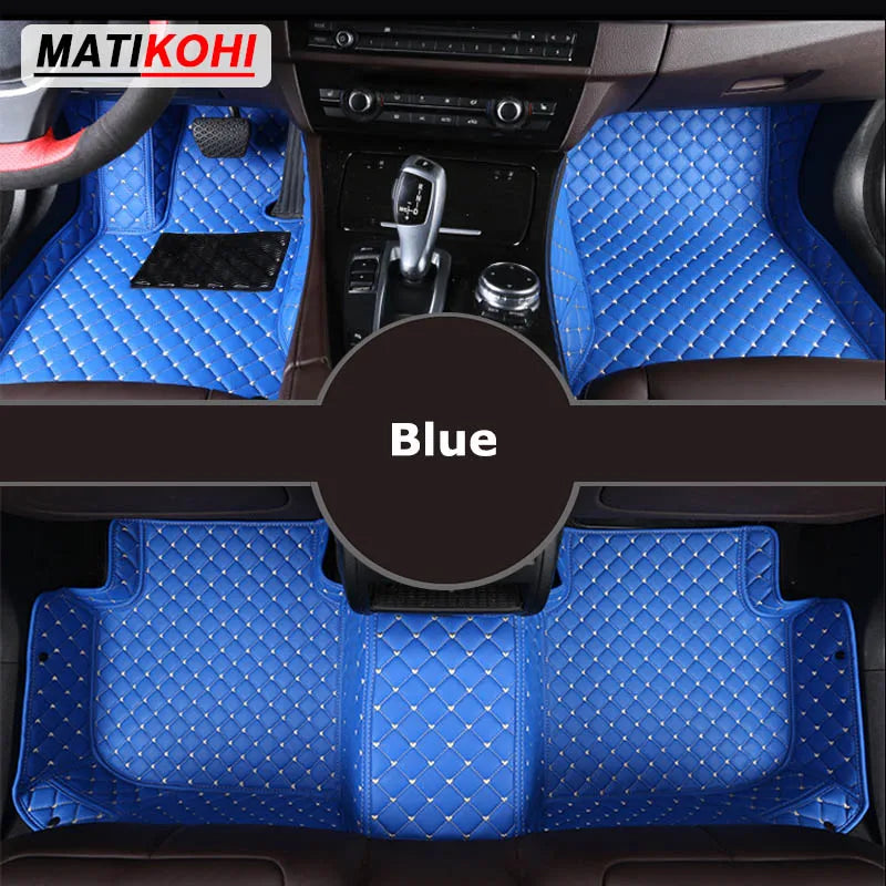 Custom-Fit Leather Car Floor Mats for Ford F-150 2009–2023 (Full Set)
