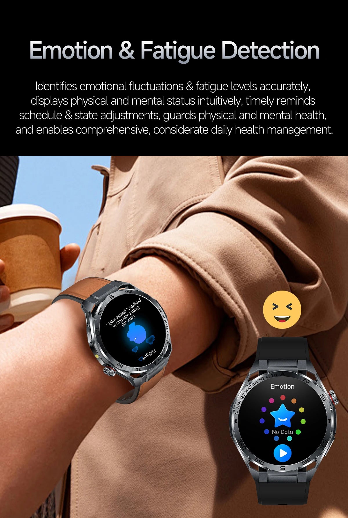 2026 New Body Fat AI Analysis Health Smart Watch ECG+PPG Uric Acid BP Blood Oxygen Call AMOLED Screen Smart Watch For Men Women