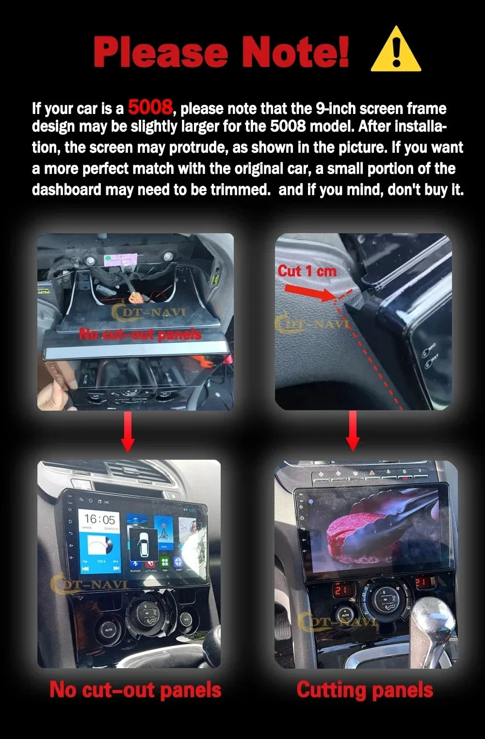 Carplay Android 16 For Peugeot 3008 5008 AT MT 2009 2012 -2016 Screen Video Car Radio GPS Navigation Car Monitor DVD DSP Stereo