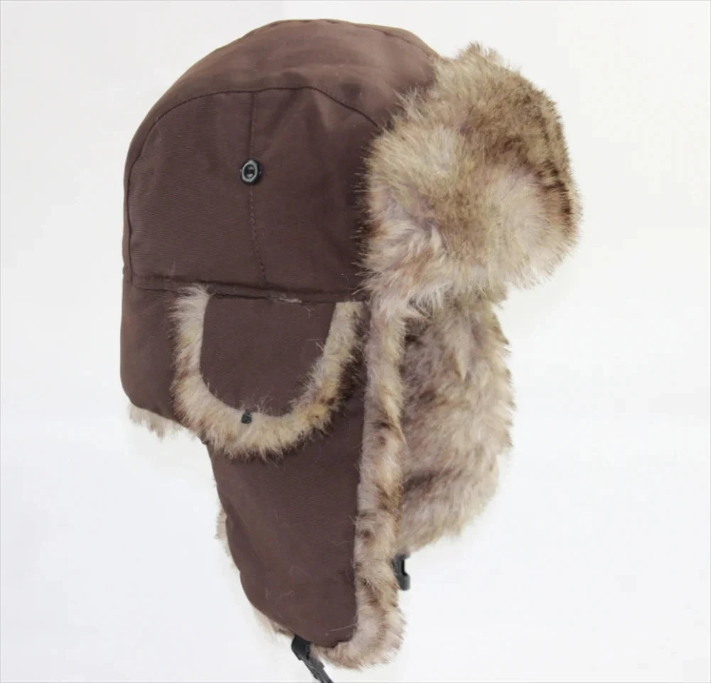 Faux Fur Trapper Hat with Ear Flaps, Ushanka