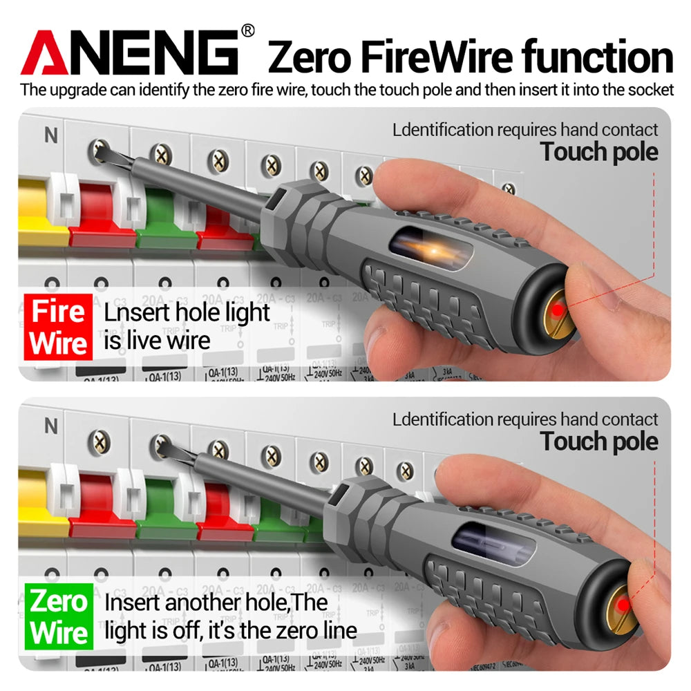 ANENG B04 Slotted/Phillips Screwdriver Induction Detector Pen Neon Bulb Indicator Meter Non-contact Test Voltage Tester Tools