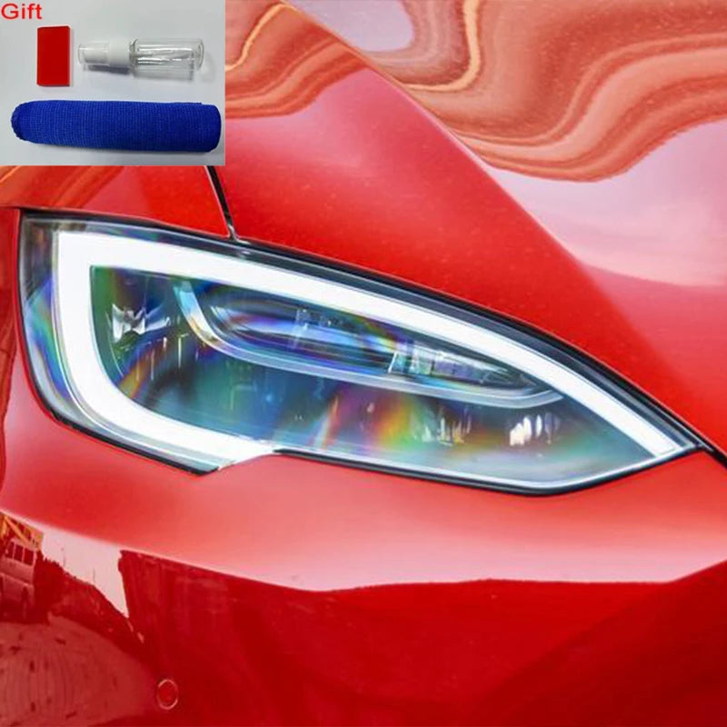 Headlight Tint Smoke Black TPU Protective Film – Compatible with Tesla Model 3, Y, S, X
