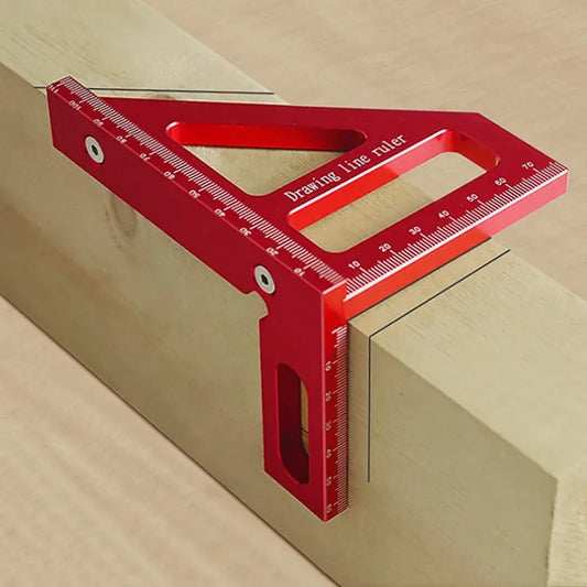 Carpenter Square -Woodworking Square Protractor Aluminum/Plastic Ruler 3D Multi Angle 45/90 Degree Layout Measuring Ruler
