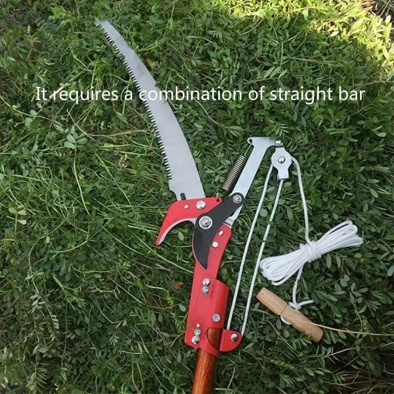 High-Reach Tree Pruning Scissors – High-Altitude Orchard Branch Cutter & Fruit Picker