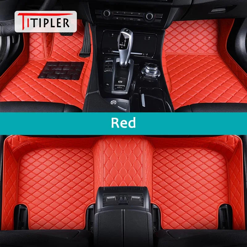 Custom-Fit Leather Car Floor Mats for Ford F-150 2009–2023 (Full Set)