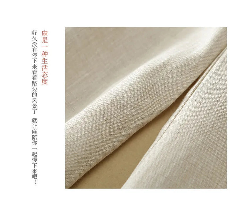 Linen Wide Leg Pants New Summer Thin Casual Solid Long Pants Women Elastic High Waisted Loose Cotton and Linen Straight Trousers