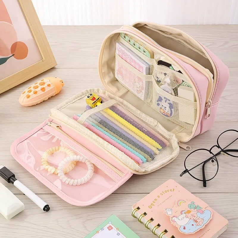 Kawaii Multi-Layer Pencil Case for Students - Cute and Functional