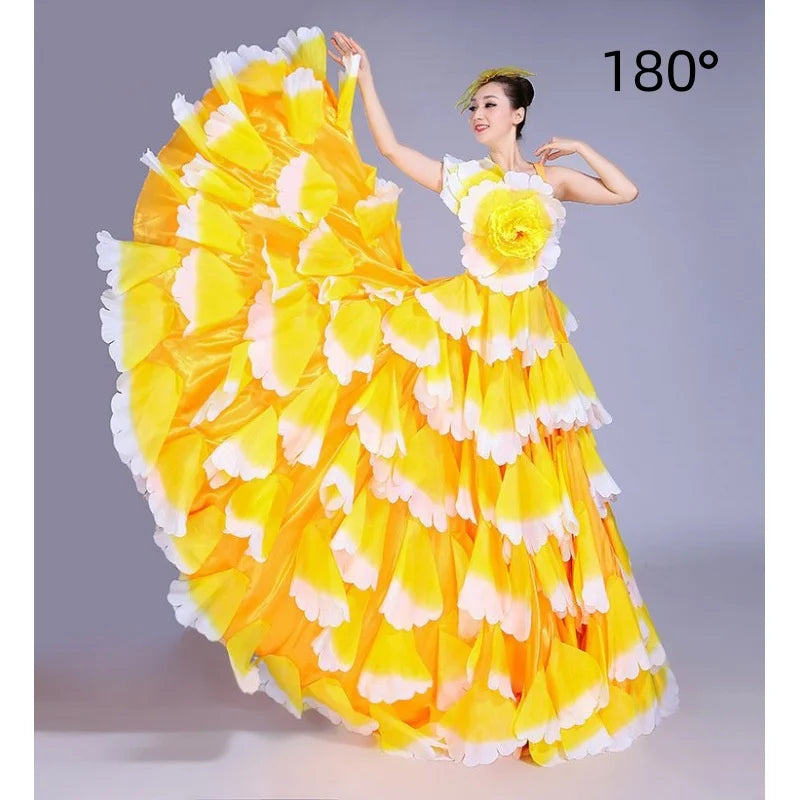 Women's ruffle flamenco dress