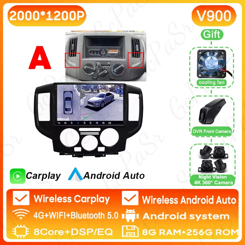 Stereo Car Radio For NISSAN NV200 2011 - 2018 GPS Navigation Android 16 Multimedia Player Carplay Auto 4G WIFI BT No 2din DVD
