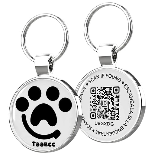 Metal QR Code Pet ID Tag - Scan Alerts, No Subscription