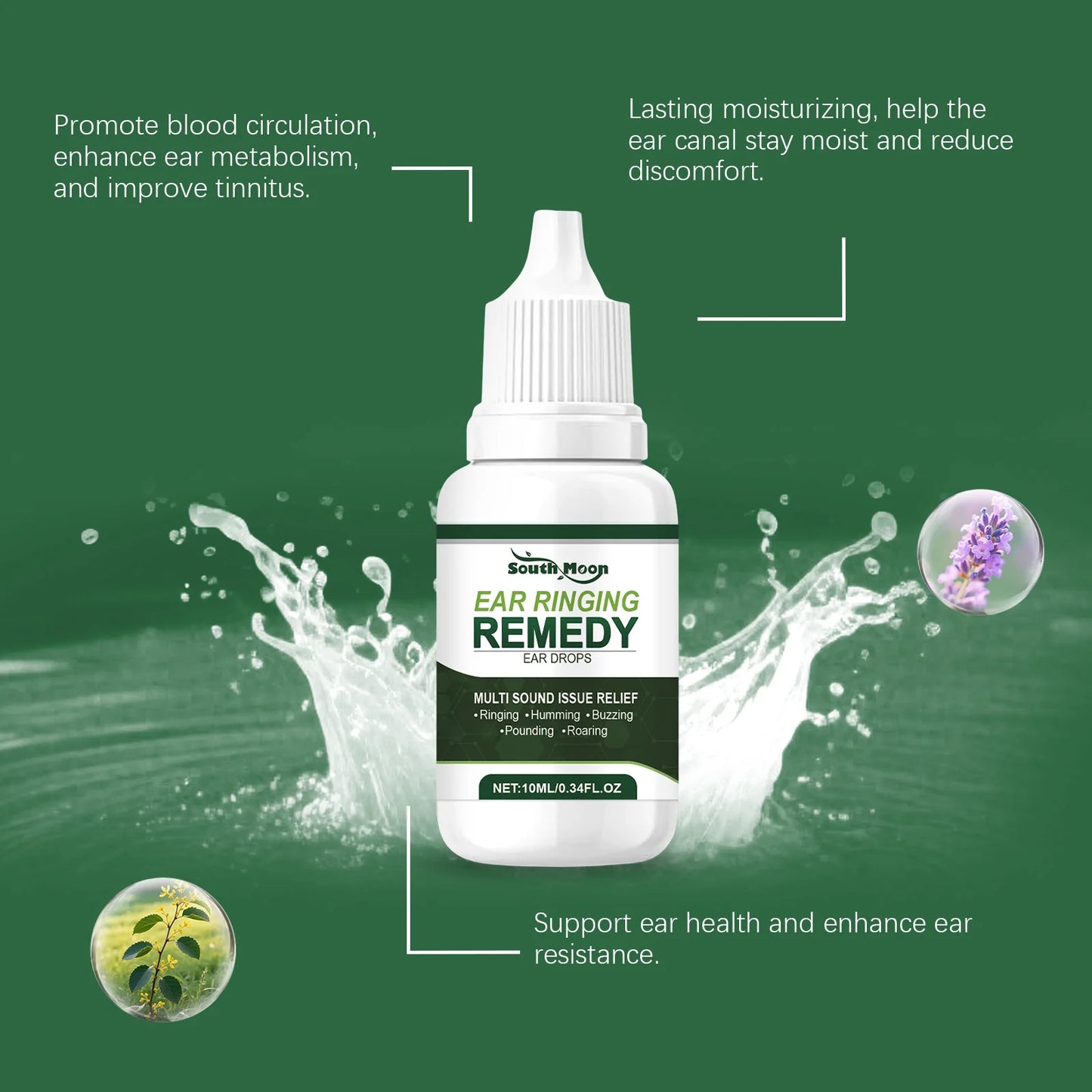 Herbal Ear Cleansing Drops — Gentle Earwax Softening & Ear Care