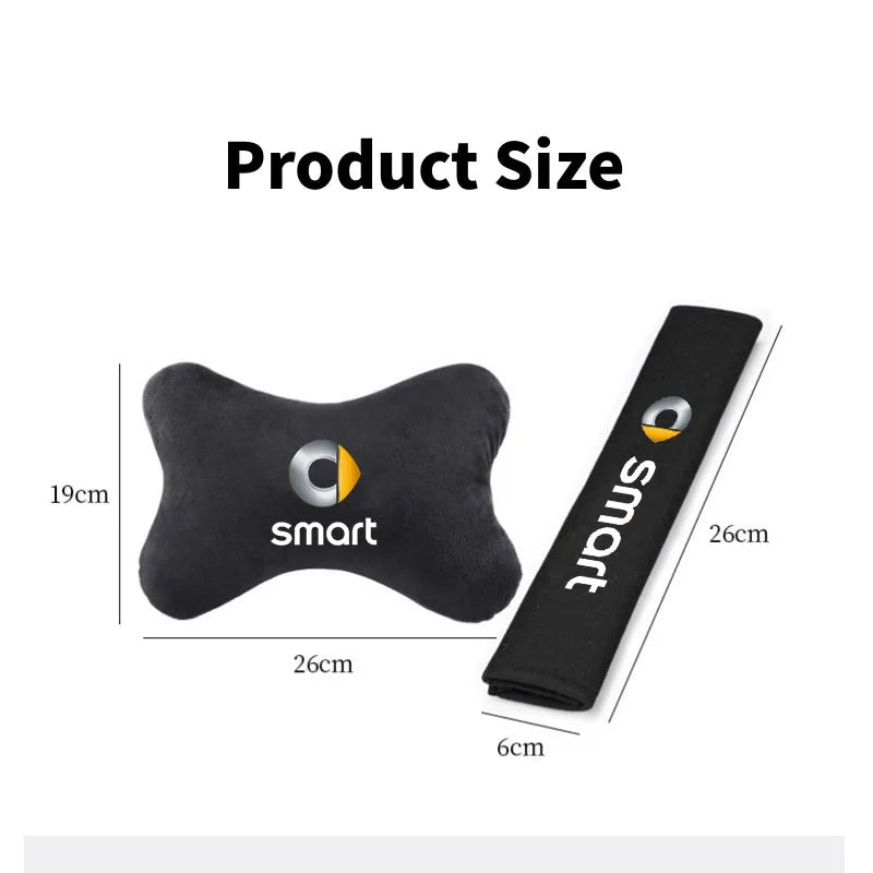 For Smart Fortwo Forfour 453 451 450 Car Headrest Neck Support Seat Soft Neck Pillow Auto Accessories