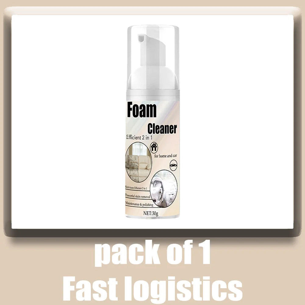 Multifunctional Foam Cleaner Spray – Car Interior, Leather Seat, Sofa & Home Stain Remover | 30g (1–22pc)