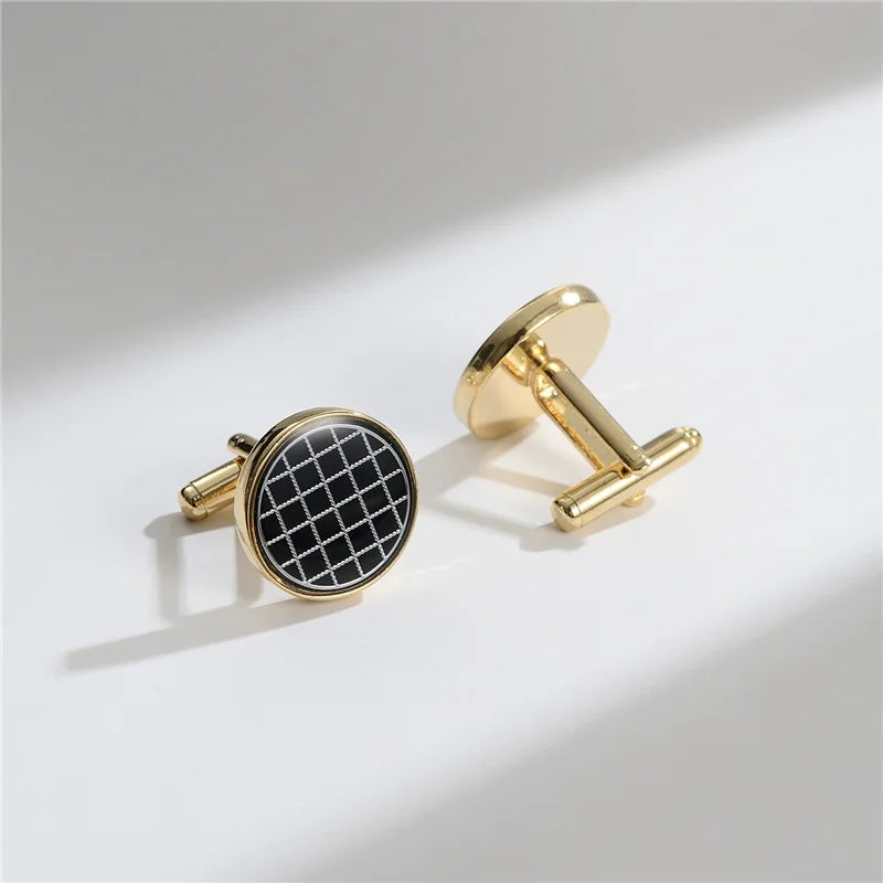 Man Shirt Cufflinks Copper Cufflinks For Mens Luxury Wedding Guests Gifts Round Square Fashion Jewelry Men Cuffs Links Tie Clip