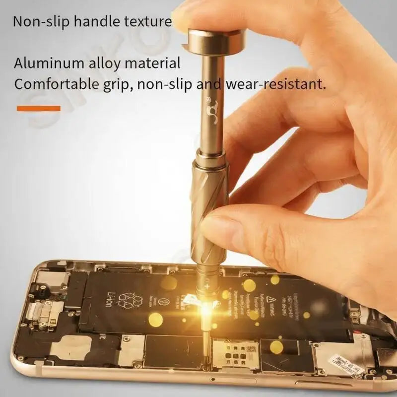 S2 Steel Precision Screwdriver Aluminum Alloy Non Slip Handle Magnetic Tip 360 Noise Reduction Bearing for iPhone Samsung Repair