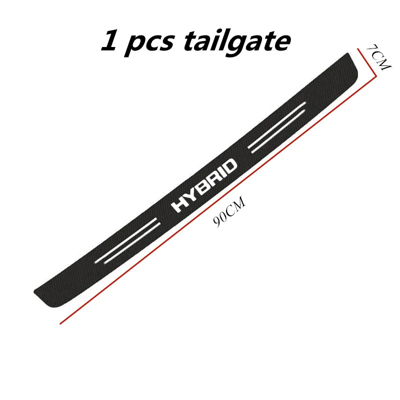 60X7CM Carbon Fiber Car Door Threshold Protective Sticker for Hybrid Synergy Drive Toyota Prius Camry Rav4 yaris Crown Auris for