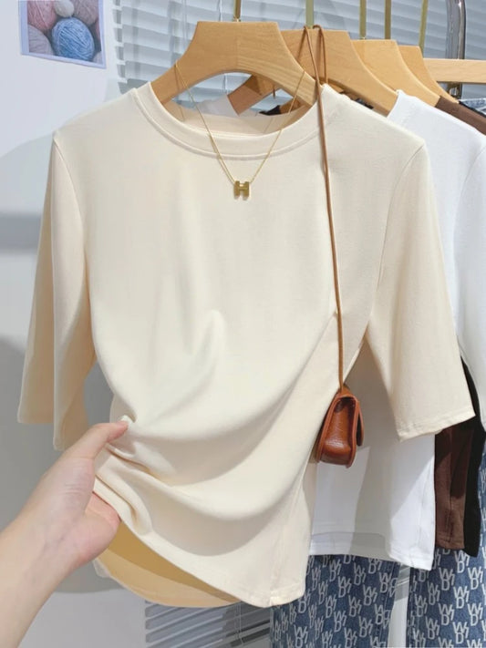 Women's 100% cotton crew neck tee — view 1 of 20