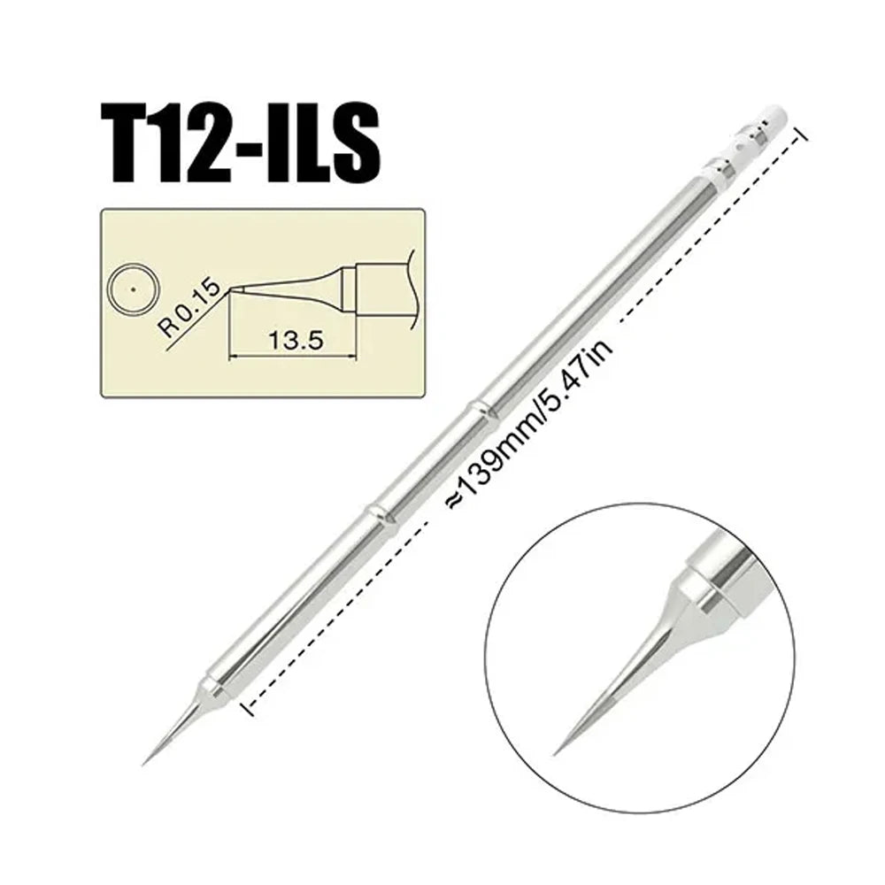 T12-ILS Soldering Tip Replacement Compatible with SL108 T12 Soldering Station Hakko FX951 FX-950 Soldering Workstations