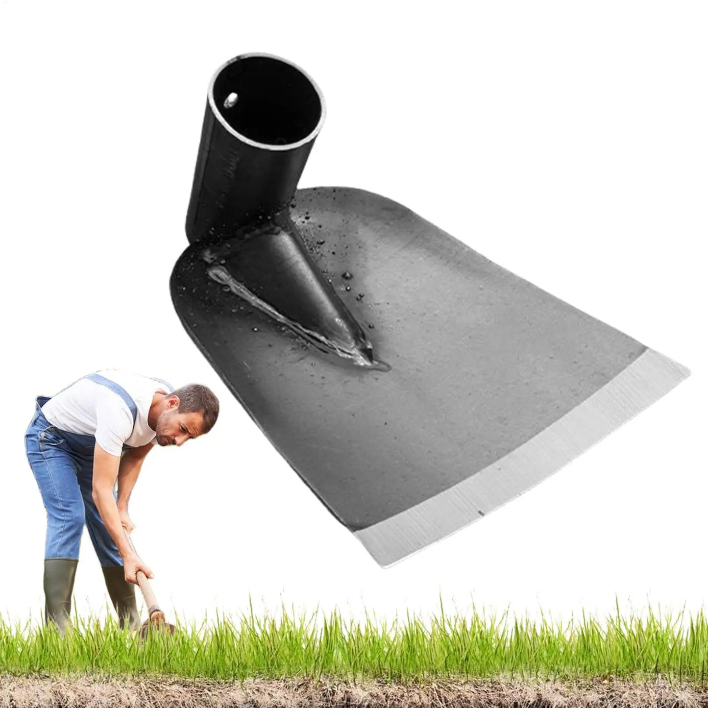 Heavy-Duty Manganese Steel Garden Hoe — Weeding & Cultivator Tool