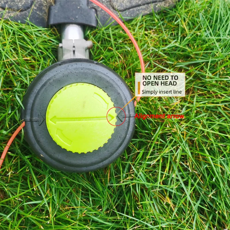 1Pc Rotary Trimmer Head with 1 Spring and 1 Handle, Mounting Hole M10*1.25, No Need to Open the Cover to Connect the Cable, High-Temperature Resistant Material, Light Pressure to Release the Cable, Durable and Easy to Install