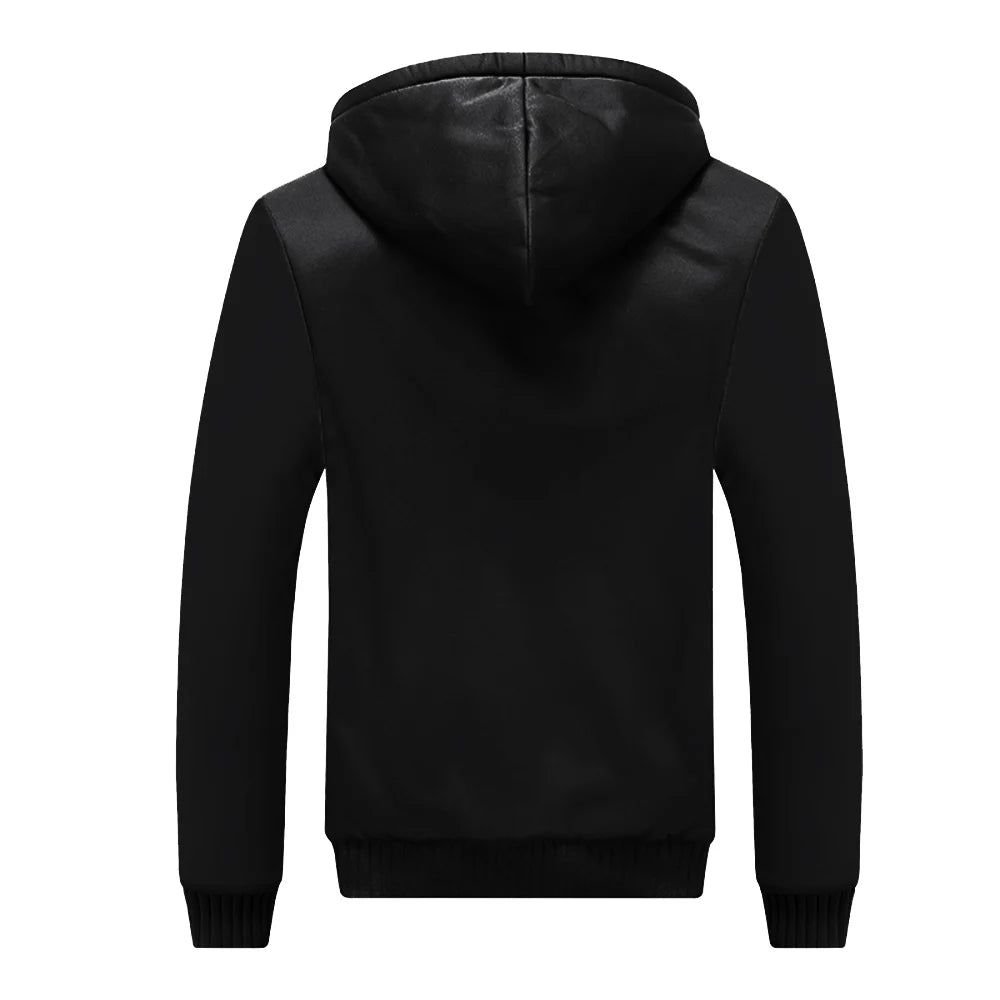 Men's Camo Fleece-Lined Hooded Jacket