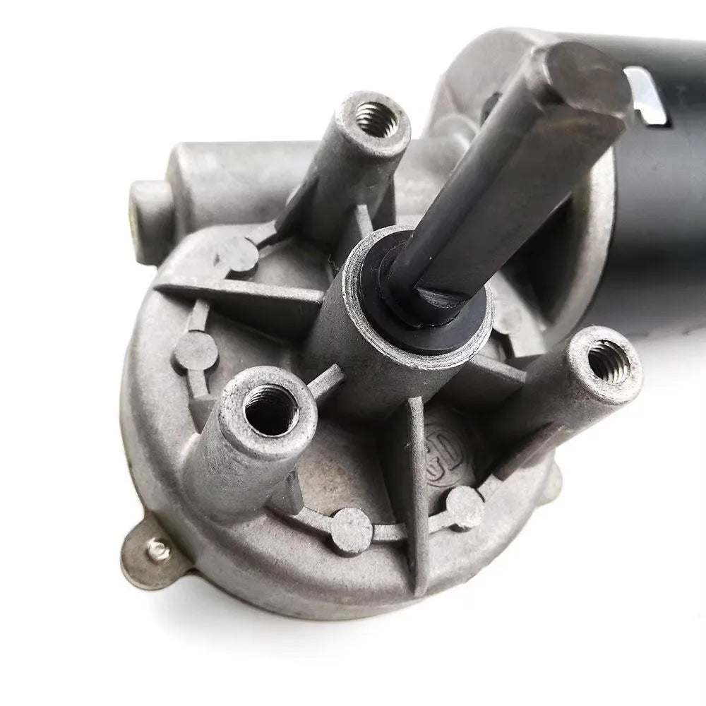 Worm Gear Reducer 30W 50RPM High Torque DC 12V 24V Electric Reversible Metal Gear Motor Right Angle Flat Shaft Mini Motor